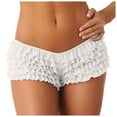 thumbnail image 2 of Women Sexy Ruffle Shorts With Bow Soild Color Party Shorts Short Skirt Low Waist Layered Shorts, 2 of 7