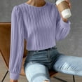 thumbnail image 5 of Perfectbot Womens Tops Casual Puff Long Sleeves Crewneck Shirts Textured Bussiness Going Out Outfits Blouse, 5 of 8