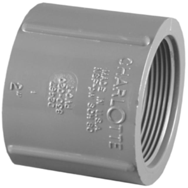 Acoplamiento de PVC Charlotte Pipe 2 pulgadas Schedule 80 FPT