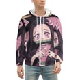 thumbnail image 2 of Kamado Nezuko Zip Up Hoodies Unisex Realistic 3D Print Sweatshirt Long Sleeve Hooded Jacket Coat M, 2 of 8