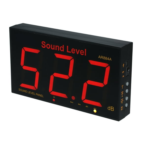 Sound Level Meter Wall Mounted Sound Decibel Meter Noisemeter With LCD Screen 30dB To 130dB For Home School Factory