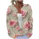 thumbnail image 2 of Cárdigan holgado informal con estampado de manga larga y botones para mujer, chaqueta de punto, top de poliéster para mujer, 2 of 5