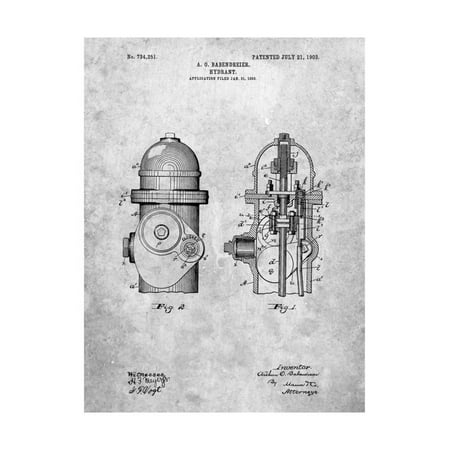 Fire Hydrant 1903 Patent Print Wall Art By Cole Borders