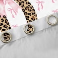 thumbnail image 4 of Erosebridal Chic Leopard Pattern Black Out Curtains,Brown Alphabet D Curtains Pack of 2 (42x63 Each) For Bowknot Girls, 4 of 7