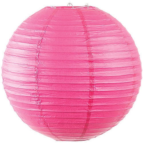 pink paper lanterns