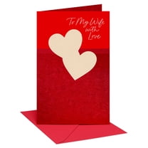 American Greetings Valentine's Day Card for Wife (Double Hearts)
