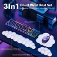 thumbnail image 2 of Conjunto de Reposamuñecas MoKo Cloud de Cuero PU Ergonómico Blanco, 2 of 7