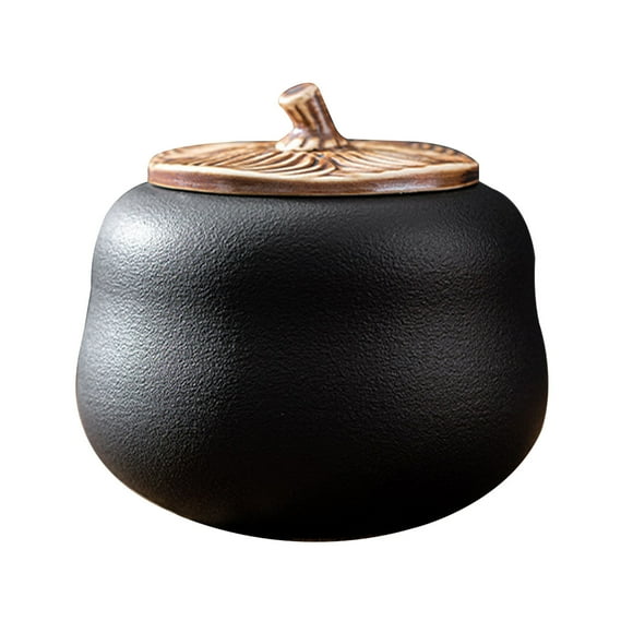Persimmon Sugar Bowl With Lid, Sugar Salt Pot Seasoning Canister, Sugar Storage Jar, Sugar Pot, Sugar Container Spice Jar-Black-300ml