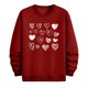 thumbnail image 3 of TaTaai Men's Valentine Heart Print Long Sleeve Round Neck Pullover, Valentine's Day Gift, Casual Sports Activewear Top Gift, 3 of 6
