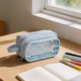 thumbnail image 4 of Nkmbld Pencil Pouch Large Capacity Pencil Case with Zipper and Clear Window, Cute Pencil Case Pouch Organizer with Multiple Pockets, 4 of 8