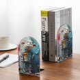 thumbnail image 5 of Naloa Whimsical Goat Artist 2 Pcs Bookend Large Capacity Office Book Ends for Home Office Library School Study Decoration, 5 of 8