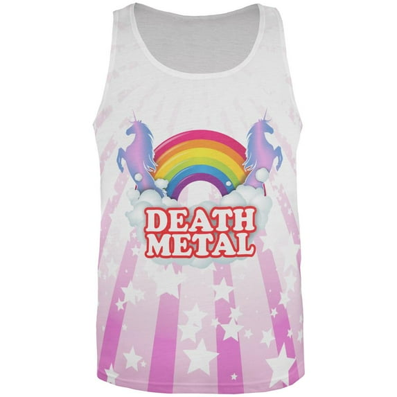 Death Metal Rainbow All Over Mens Tank Top Multi X-LG