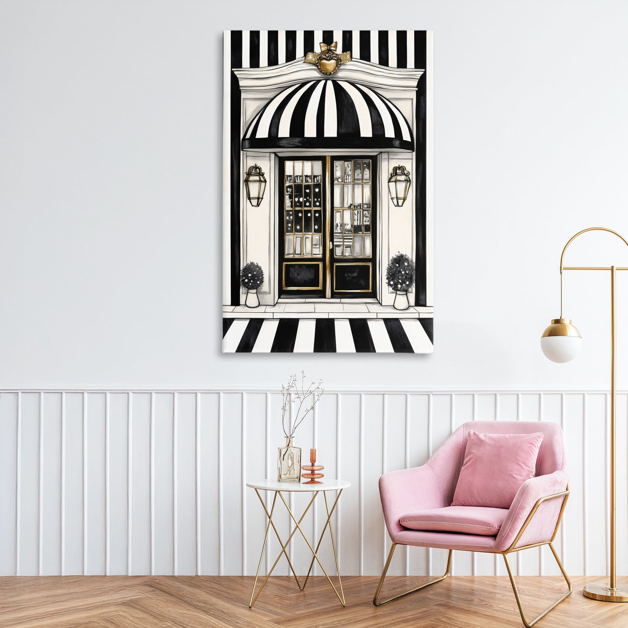 Stupell Industries Paris Storefront Facade Canvas Wall Art, design by Petal Prints Design