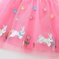 thumbnail image 5 of Shadoumai Easter Dresses for Girls 7-8 Happy Easter Cartoon Bunny Flutter Sleeve Outerwear Suspender Dress Newborn Girl Clothes Set, 5 of 9