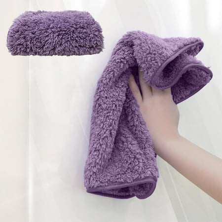 Tyidzon Ultra Thickened Kitchen Towels Soft Highly Absorbent Towels for Kitchen Cleaning Quick-drying Hand Towels for Bathroom(Purple 14x14 )
