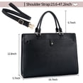 thumbnail image 6 of SYMMEXA Women's PU Cross Tote Handbag, Brown, 6 of 6