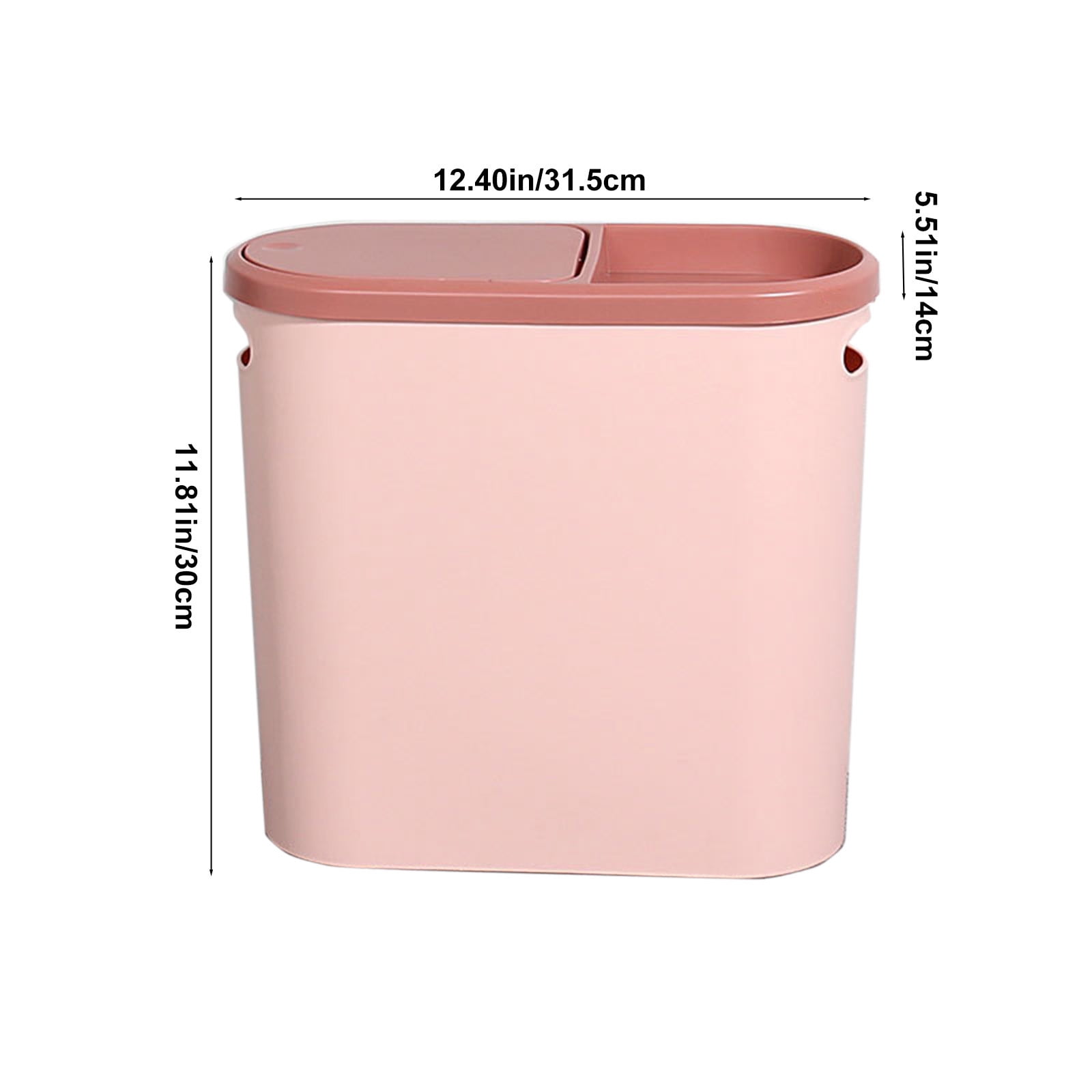 4-Gallon Slim Motion Sensor Trash Can, Automatic Touchless Bathroom & Kitchen Step Trash Can with Lid, Space-Saving Design,Pink