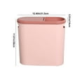thumbnail image 4 of Kitchen Trash Can, Step-On Garbage Can with Lid, Tall Kitchen & Bathroom Trash Can, Small Office Waste Bin, Pink - Xuniizn, 4 of 7