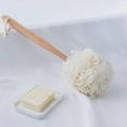 thumbnail image 5 of Trianu Loofah on a Stick, Loofah Back Scrubber for Shower, Bath Sponge with Handle, PE Soft Mesh Luffas, Exfoliating Luffa for Men and Women, White, 5 of 8