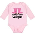 thumbnail image 3 of Inktastic Daddy's Little Cowgirl Girls Long Sleeve Baby Bodysuit, 3 of 5