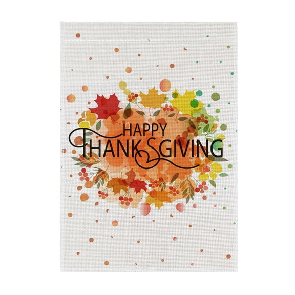 Seasonal Yard Flag | Outdoor Thanksgiving Flag Harvest Decor for Fall Yards Porches, Linen Garden Flag Thanksgiving Gift