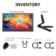MUCAI 11.6 inch Portable Monitor 16:9 60Hz game screen 45% NTSC 250Cd/m² Laptop Mac Xbox PS4/5 Switch Display Type-c interface