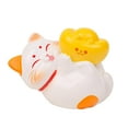 thumbnail image 3 of Fancyes Lucky Cat Figurine Creative Statue Birthday Gift Cute Sculpture Tabletop Decoration for Home Bedroom Entryway Table Bookshelf 5.6x3.4x4.1 cm, 3 of 8
