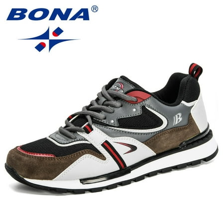 

BONA Men s Breathable Running Shoes Comfortable Outdoor Sports Sneaker Walking Footwear