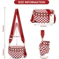 thumbnail image 5 of Checkered Crossbody Bag,Spacious Bum Bags for Women Nylon Crossbody Fanny Packs Checkered Purse Belt Wallet, 5 of 14