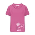 thumbnail image 4 of EINCcm Women's Linen Tops Collared V-Neck Short Sleeve Tshirt Casual Summer Blouses Business T-Shirts Top, 4 of 4