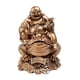 thumbnail image 1 of Figura de Buda sonriente sentado en la estatua para regalar en bodas, decoración de mesa en tienda. Bronce, 1 of 9