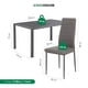 thumbnail image 4 of Juego De Comedor 4 Sillas y Mesa De Vidrio Templado Lexus gris 5, 4 of 6