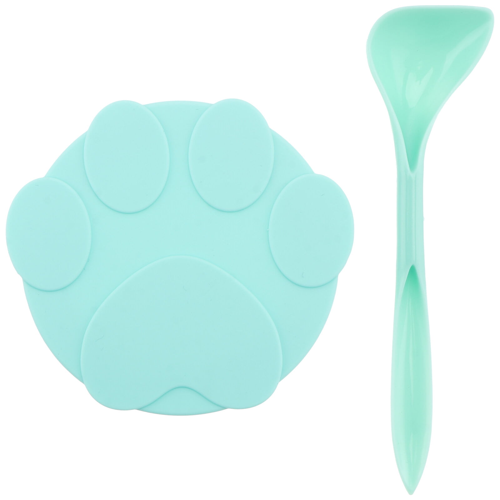 FUTUREORYY Silicone Pet Can Lid and Feeding Spoon - Airtight Safe Green for Storage