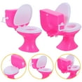 MANLINGDA Dollhouse Toilet Kids Toys Mini Toilet Cupcake Toppers