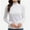 White, variant on Women Long Sleeve Mock Neck Slim Fit Basic Soft Lightweight Stretch T-Shirt Size S-XXL