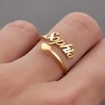 thumbnail image 2 of EOEMY Dainty Personalized Custom Name Ring Adjustable Women Jewelry Gift Box, 2 of 9