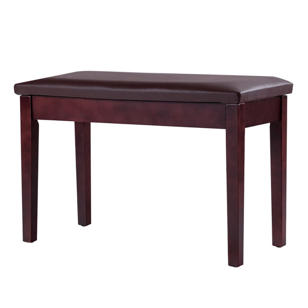 Finihen Piano Bench, Comfortable Piano Stool with Padded Cushion, Solid Wood PU Leather Padded Piano Bench Keyboard Seat, Coffee Finihen Piano Bench, Comfortable Piano Stool with Padded Cushion, Solid Wood PU Leather Padded Piano Bench Keyboard Seat, Coffee
