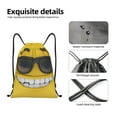 thumbnail image 4 of Fuzoiu Smiling With Sunglasses Print Drawstring Backpack for Gym, Travel, Yoga,Sports Sackpack String Bag for Women Men-Medium, 4 of 6