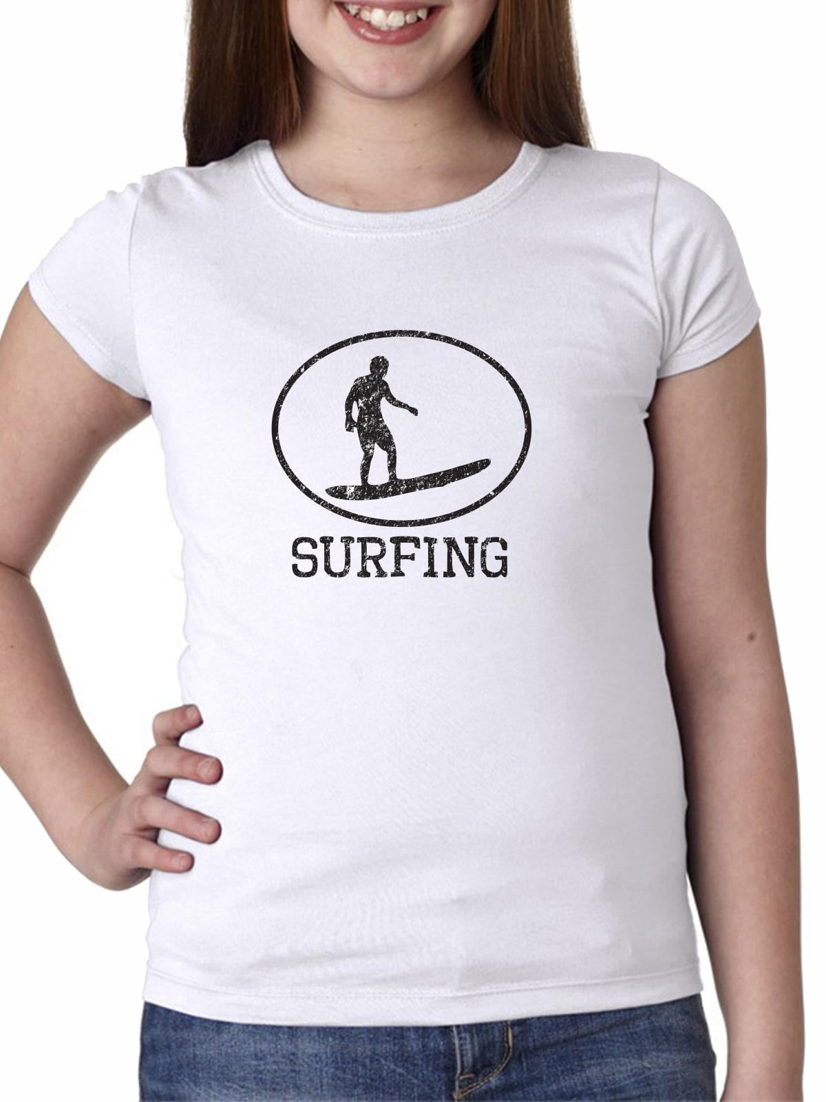 Silhouette of The Surfer Kids Girl Boy 100/% Organic Cotton Romper Bodysuit Tops 0-2T