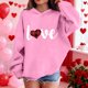 thumbnail image 3 of Sudadera con capucha y estampado de corazón de San Valentín, sudadera de manga larga para niños y niñas, chaqueta para niñas de talla mediana y grande., 3 of 7