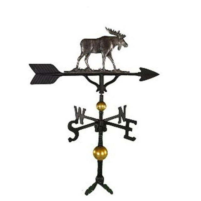Montague Metal Products WV-346-SI 300 Series 32 In. Deluxe Swedish Iron Moose Weathervane