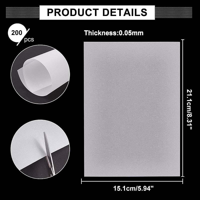 A5 Artists Tracing Paper Translucent Tracing Sheets for Sketching Tracing Drawing White 15.1x21.1x0.005cm 100 sheets/bag