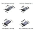 thumbnail image 2 of Usb-C to Micro USB Adapter Type-C Female To Micro Usb Male Converter Connector Supports Charging Data Sync Alloy Adaptor, 2 of 9