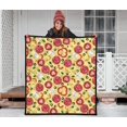 thumbnail image 3 of Pizza Tomate Salami Texture Pattern Premium Quilt, 3 of 10