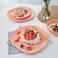 thumbnail image 4 of Stone + Lain Delilah Porcelain Collection Dish Set, 6 Dinner Plates Service for 6, Peach, 4 of 6