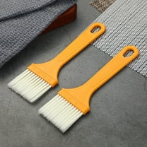 High Temperature Silicone Pastry Brush | Basting & Baking Oil Brush for Kitchen & BBQ | 1-Piece Yellow Plastic Handle Brush (6.14 Inch)