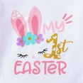 thumbnail image 6 of TAIAOJING Baby Girls Print Autumn Short Sleeve Romper Bodysuit Easter Bunny Bell Bottom Headbands Set Clothes, 6 of 6