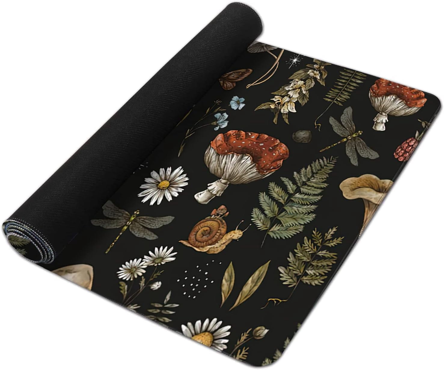 Vintage Mushroom Large Mouse Pad Extended Gaming Mouse Pad Waterproof Desk Mat with Stitched Edge,Non Slip Base Keyboard Mouse pad for Home Office 35.4" X 15.7"