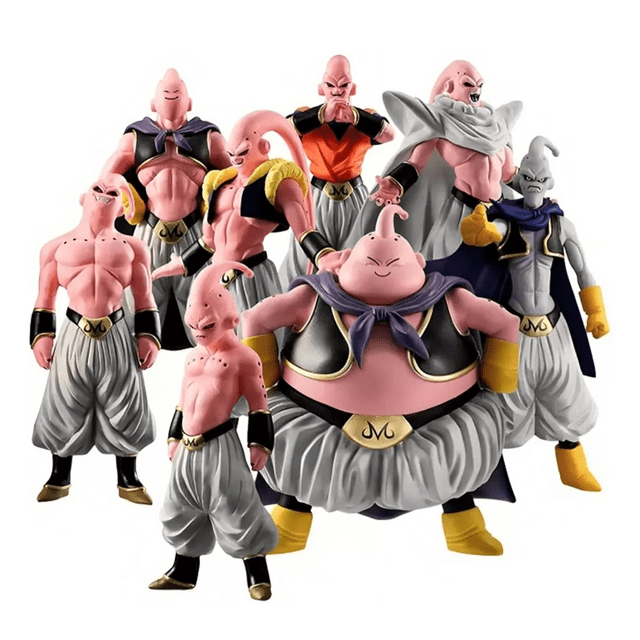 Set Figuras Majin Buu Transformaciones 8 Pzas Coleccionables multicolor