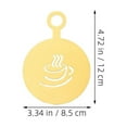 thumbnail image 2 of CATIEBYE Golden Stainless Steel Latte Art Stencil for Versatile Baking and Decorating, 4Pcs, 2 of 8